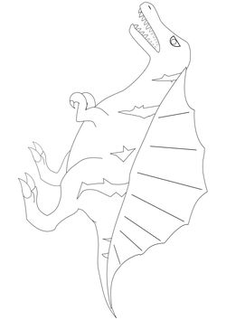 Spinosaurus coloring pages for kindergarten and preschool kids activity free