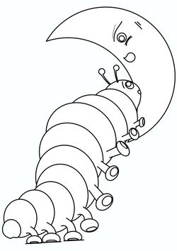 Huge catapiller free coloring pages for kids