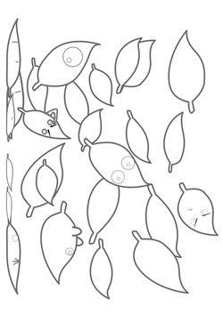 Fallen leaves free coloring pages for kids