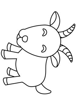goat free coloring pages for kids