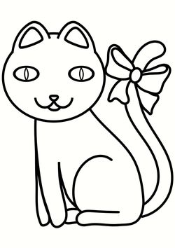 Cat 2 free coloring pages for kids