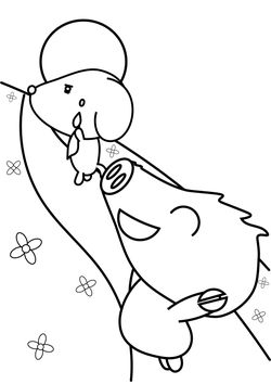 New year's card free coloring pages for kids