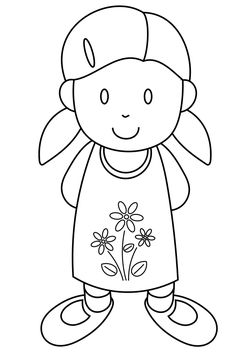 Girl 1 free coloring pages for kids