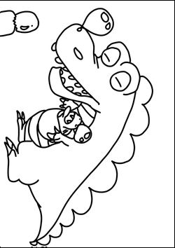 Dinosaur Family free coloring pages for kids