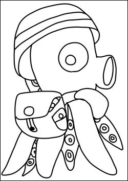 Octopus coloring pages for kindergarten and preschool kids activity free