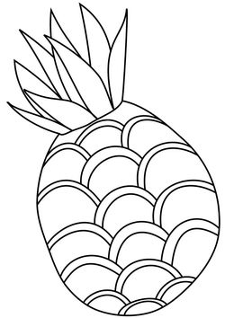 Pineapple free coloring pages for kids