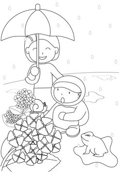 Rainy day free coloring pages for kids