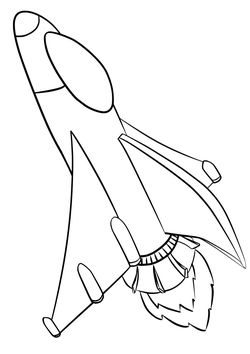 Spaceshuttle free coloring pages for kids