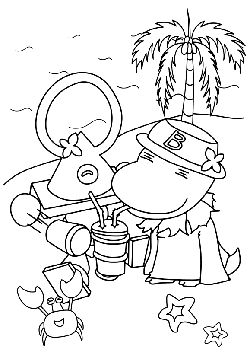 Odenkun VS moccomerian free coloring pages for kids