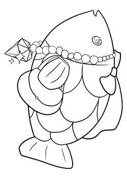 Fashion Fish free coloring pages for kids