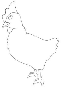 Chicken free coloring pages for kids