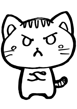 Angry Cat free coloring pages for kids