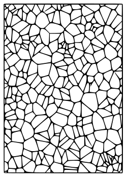 Voronoi Easy free coloring pages for kids