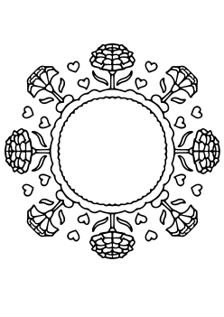 Carnation Flower2 free coloring pages for kids