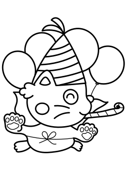 Flying Cat free coloring pages for kids