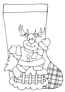 Christmas socks2 free coloring pages for kids