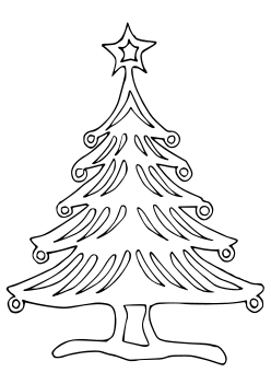 Christmas Tree 10 free coloring pages for kids
