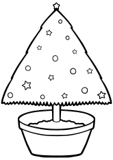 Christmas Tree3 free coloring pages for kids
