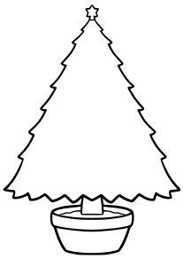 Christmas Tree4 free coloring pages for kids