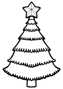 Christmas Tree5 free coloring pages for kids