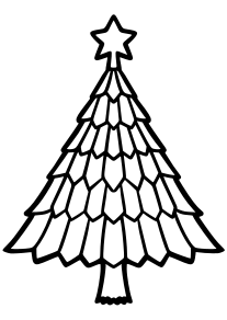 Christmas Tree 7 free coloring pages for kids