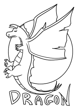 Dragon5 free coloring pages for kids