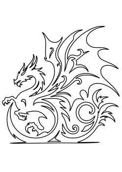 Dragon 8 free coloring pages for kids
