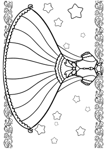 Princess Dress2 free coloring pages for kids