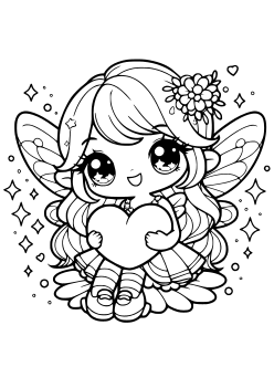 Fairy 11 free coloring pages for kids