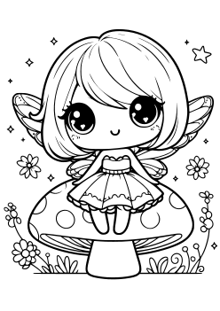 Fairy Girl 14 coloring pages for kindergarten and preschool kids activity free