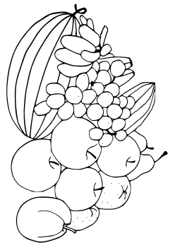 fruits2 free coloring pages for kids