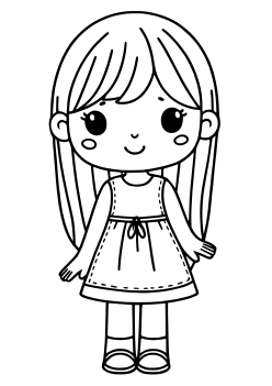 Girl 6 free coloring pages for kids
