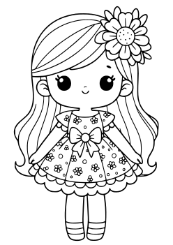 Girl 9 free coloring pages for kids