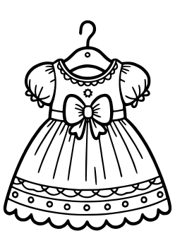 Girls Cloth free coloring pages for kids