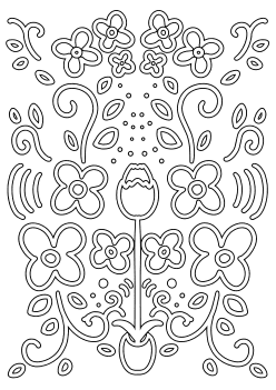 Flower14 free coloring pages for kids