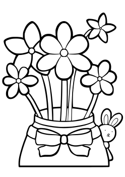 Flower42 coloring pages for kindergarten and preschool kids activity free