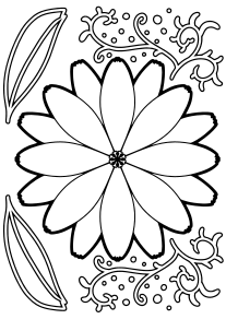 Flower32 free coloring pages for kids