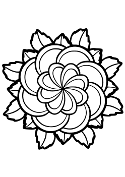 Flower36 free coloring pages for kids