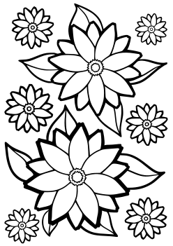 Flower38 free coloring pages for kids