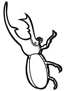 Hercules beetle free coloring pages for kids