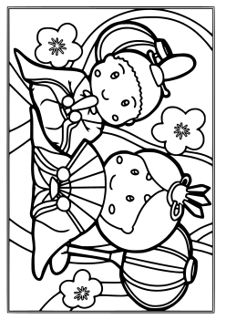 Hinamatsuri 3 free coloring pages for kids