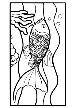 Goldfish coloring pages for kindergarten and preschool kids activity free