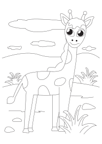 Giraffe3 free coloring pages for kids