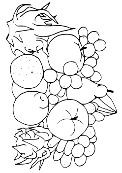Fruits3 free coloring pages for kids
