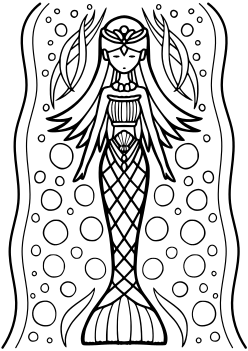 Mermaid2 free coloring pages for kids