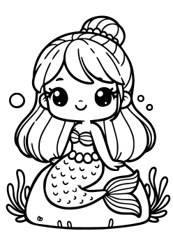 Mermaid 10 free coloring pages for kids