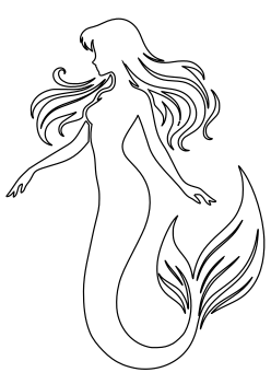 Mermaid 7 free coloring pages for kids