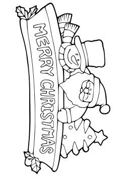 Merry christmas free coloring pages for kids