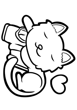 Cat 6 free coloring pages for kids