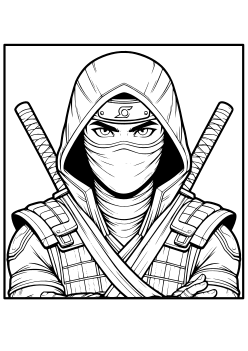 Ninja 12 free coloring pages for kids